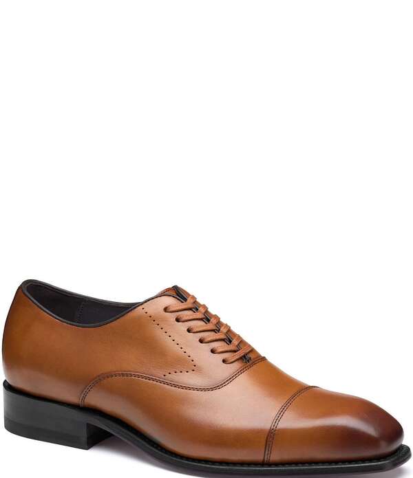 ジョンストンアンドマーフィー メンズ シューズ オックスフォード キャップ レザー Johnston & Murphy Men's Ashton Leather Cap Toe Oxfords Tan タン|ReVida 店