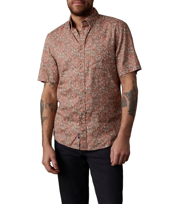 ファレティ メンズ トップス シャツ フラワー柄 プリント フラワー Faherty Breeze Multi-Color Floral Print Short Sleeve Woven Shirt Rose Island Floral マルチカラー