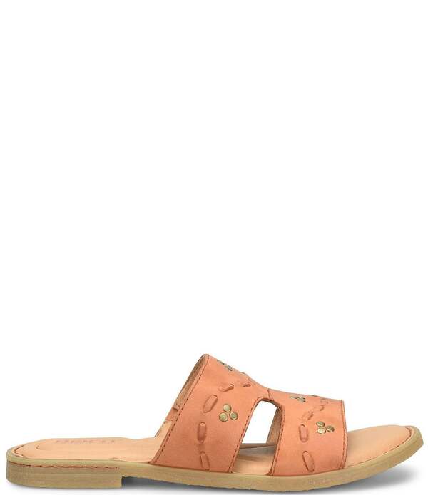 ボーン レディース シューズ パンプス サンダル Born Benita Nubuck Studded Slide Sandals Brown 赤銅色