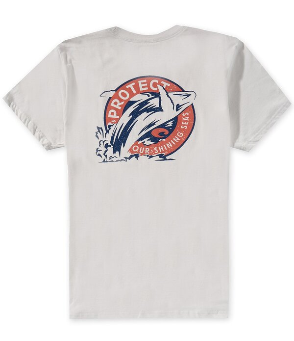 コスタ メンズ トップス プルオーバー Costa Whale Yeah Short Sleeve T-Shirt Silver しろがね色