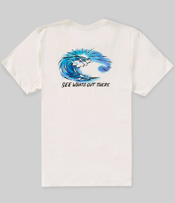 コスタ メンズ トップス プルオーバー Costa Watercolor Surf Short Sleeve T-Shirt Vintage White 白いこと