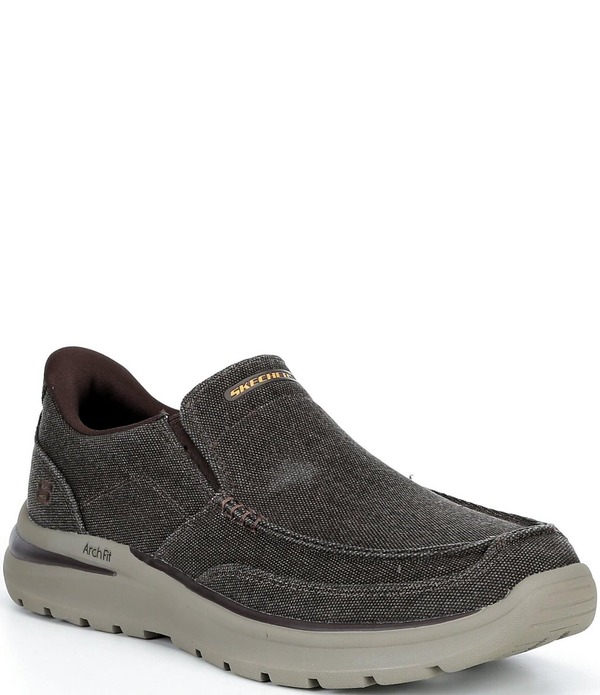 スケッチャーズ メンズ シューズ スリッポン・ローファー Skechers Men'slip-ins: Arch Fit Superior-Talbert Machine Washable Slip-Ons Chocolate チョコレート｜ReVida 店