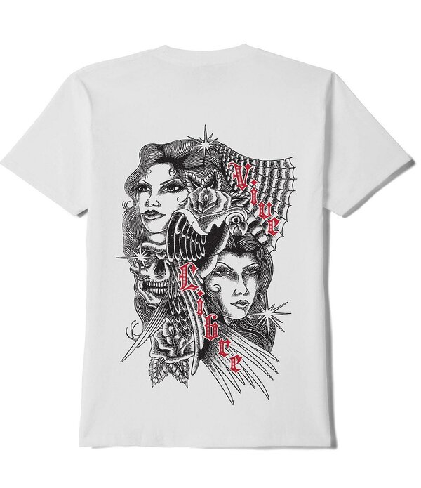 ブリクス英トン メンズ トップス プルオーバー 刷り上げる Brixton Marquis Character Skull Print Short Sleeve T-Shirt White 白いこと
