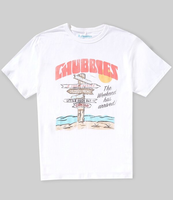 チャビーズ メンズ トップス プルオーバー Chubbies Fork In The Road Short Sleeve T-Shirt Pure White 白いこと