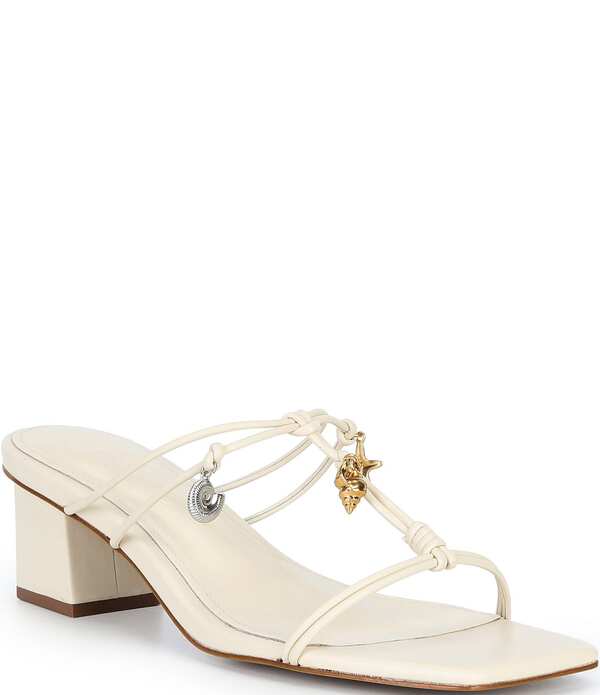 農園 レディース シューズ 踵 サンダル Farm Rio Sea Block Heel Sandals Ivory 象牙色