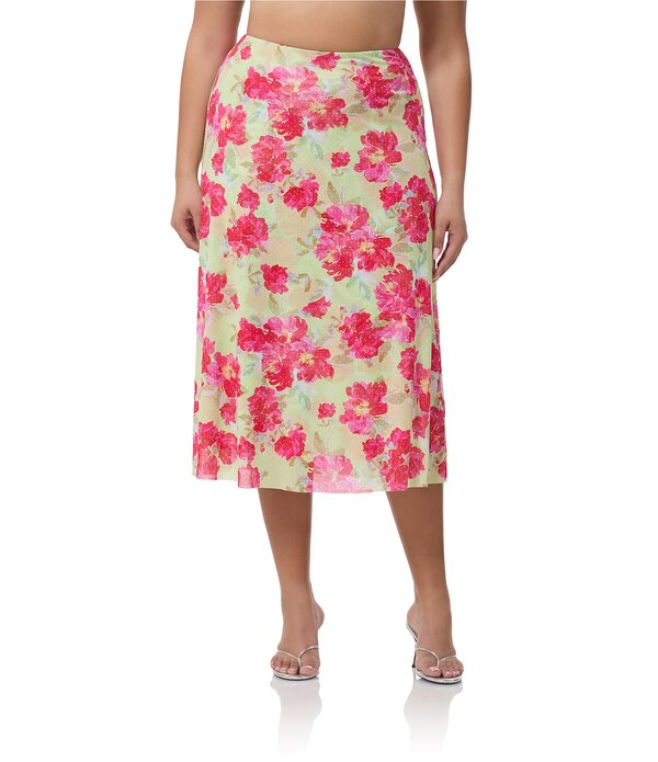 エーエフアールエム レディース ボトムスカート プラスサイズ プリント メッシュ ミディ AFRM Plusize Wilko Flroal Dot Print Coordinating Mesh Midi Skirt Floral Dot|ReVida 店