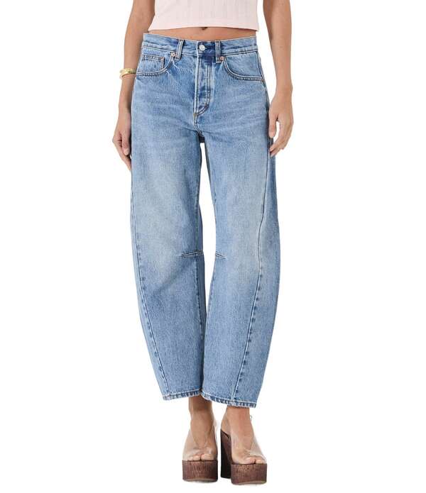 ローラズ レディース ボトムス ジーンズズボン下 ワイドレッグ デニム Rolla\u0027s Arc Barrel Mid-Rise Wide Leg Denim Jeans Bowery Vintage ジーンズ