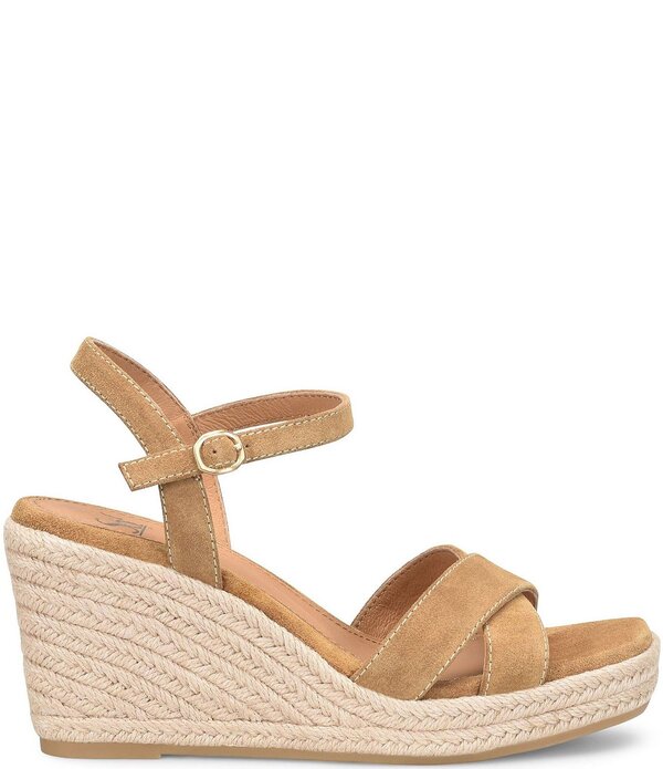 ホンブルグ帽 レディース シューズ スリッポン・ローファー プラットホーム サンダル Sofft Neely Platform Espadrille Criss Cross Wedge Sandalsaddle Tan タン 靴-レディース靴