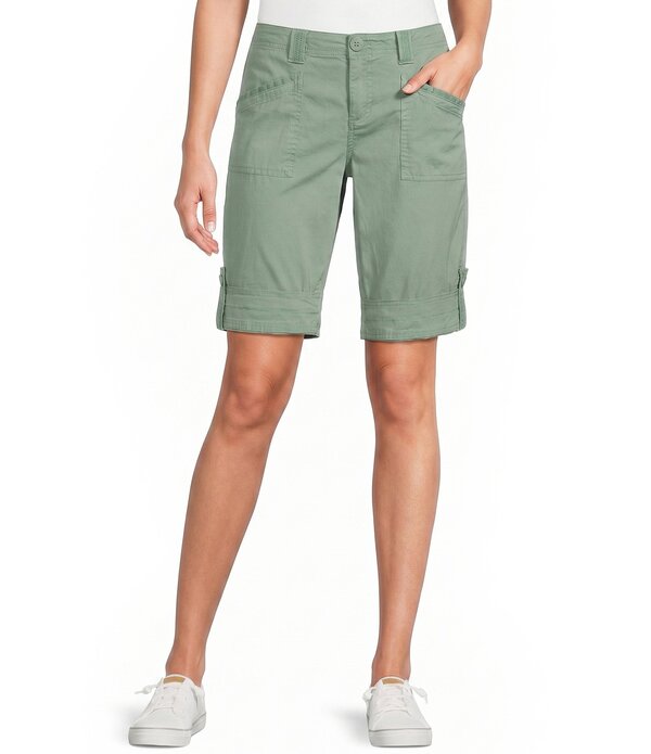 アベンチュラ レディース ボトムス ハーフパンツ・ショーツ ショートパンツ コットン Aventurarden V2 Organicotton Blend Twill Solid Bermuda Shorts Granite Green グリーン｜ReVida 店