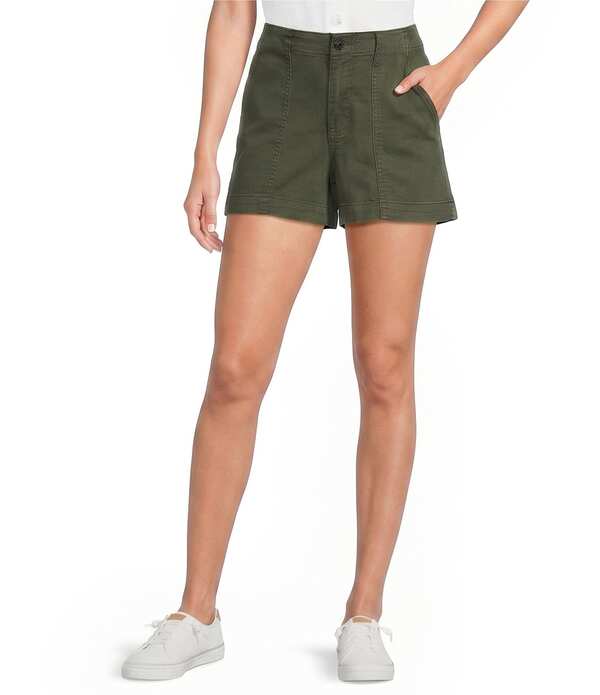 カットフロムザクロス レディース ボトムス ハーフパンツ・ショーツ KUT from the Kloth Jane Stretch Twill High Rise Porkchopocket Short Olive オリーブ｜ReVida 店