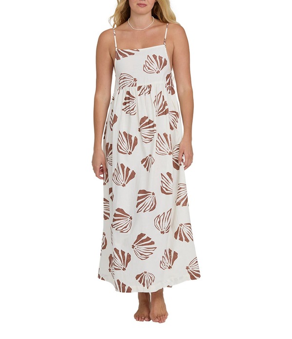 散らし広告ボン レディース トップス 衣装 マキシ Billabong Undone Square Neck Maxi Swim Cover-Up Salt Crystal