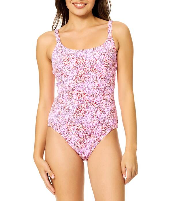 ライジンズ レディース トップス 衣装 Raisins Cosmic Sunsetexture Scoop Neck One Piece Swimsuit Pink/Red 赤いこと