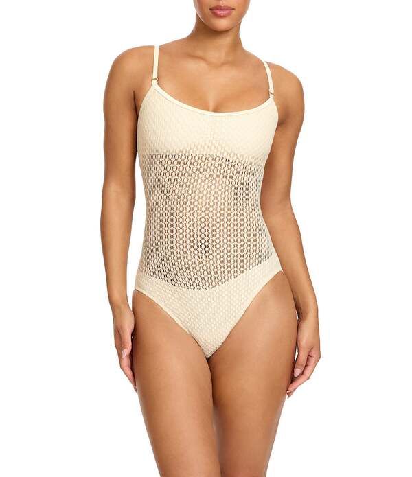 ロビンピッコーネ レディース トップス ワンピース ROBIN PICCONE Charlotte Crochet Scoop Neck One Piece Swimsuit Bisque｜ReVida 店