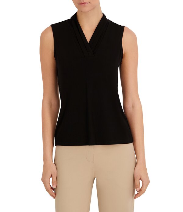 アンクライン レディース トップス シャツ ニット Anne Klein Knitripleatank Top Black ブラック|ReVida 店