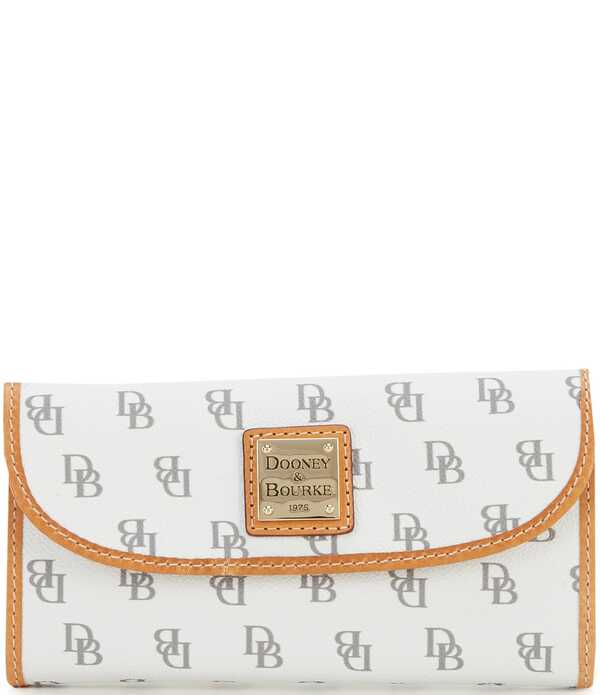 ドーネイアンドバーク レディース 付属品 紙入れ 対照 ロゴタイプ Dooney \u0026 Bourke Blakely Collection Signature Logo Continental Contrastrim Clutch Wallet Bone