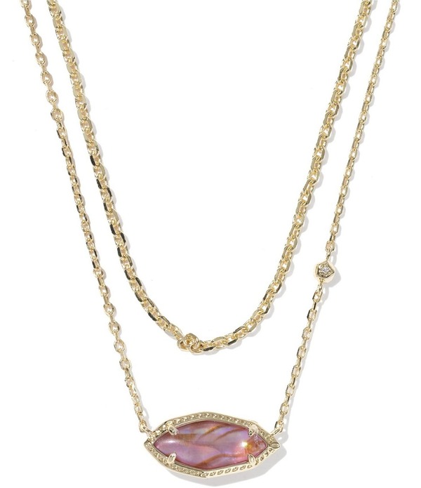 ケンドラスコット レディース アクセサリー ネックレス・チョーカー レース Kendra Scott Ophelia Short Multi Strand Necklace Gold Light Mauve Illusion ゴールド｜ReVida 店