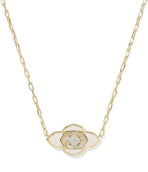 ケンドラスコット レディース アクセサリー ネックレス・チョーカー レース Kendra Scott Abbie Medallion Short Pendant Necklace Gold Neutral Mix ゴールド|ReVida 店