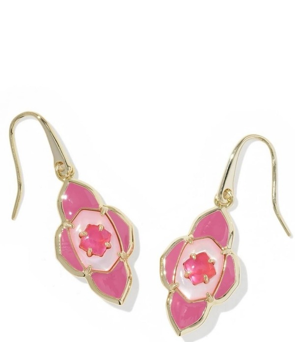 ケンドラスコット レディース アクセサリー ピアス・イヤリング Kendra Scott Abbie Medallion Small Drop Earrings Gold Hot Pink Mix ピンク|ReVida 店