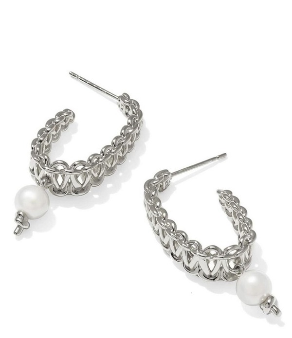 ケンドラスコット レディース アクセサリー ピアス・イヤリング Kendra Scott Gabriella Pearl Hoop Earrings Vintage Silver Freshwater Cultured Pearl パール|ReVida 店