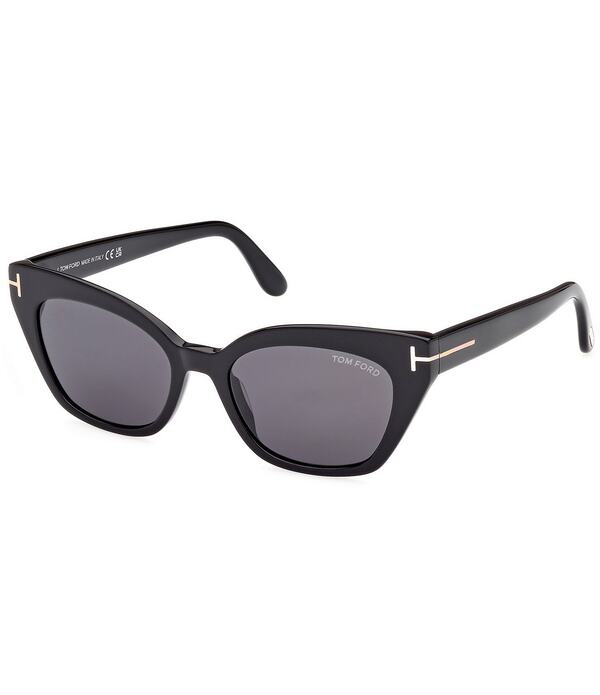トム・ジェラルド・r・フォード レディース 付属物 サングラス・アイウェア TOM FORD Women\u0027s Juliette 52粍 Cat Eye Sunglasseshiny Black/Smoke 黒いこと