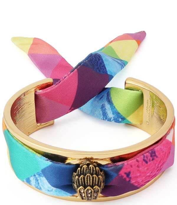 カートジェイガーロンドン レディース アクセサリー ブレスレット・バングル・アンクレット Kurt Geiger London Signatureagle Stained Glass Fabric Tie Cuff Bracelet Multi マルチカラー｜ReVida 店