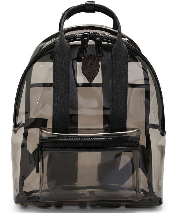 カートジェイガーロンドン レディース 御徒面子 うしろ側容器に並べる・背嚢 Kurt Geiger London Vinyl Kensington Large Backpack Clear
