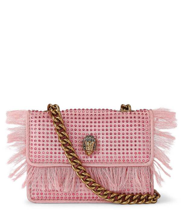 カートジェイガーロンドン レディース 御徒面子 フリンジ Kurt Geiger London Micro Kensington Chain Embellished Fringe Crossbody Bag Light Pink サクラ色