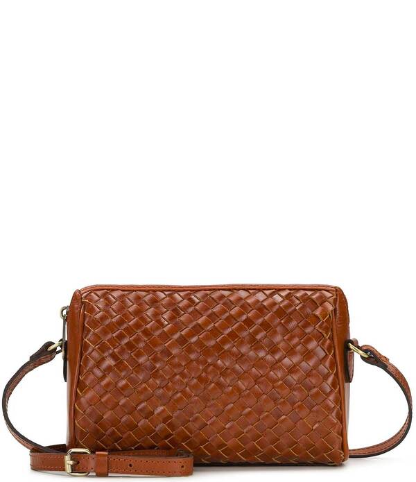 パトリシアナシュ レディース 御徒面子 Patricia Nash Romy Woven Crossbody Bag Cognac