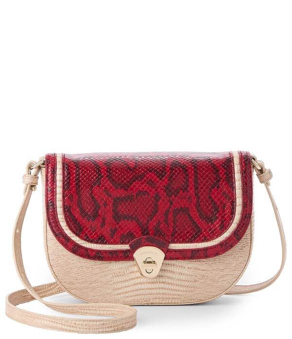 ブランミン レディース 御徒面子 BRAHMIN Braga Collection Salsa Portia Flap Crossbody Bag Salsa