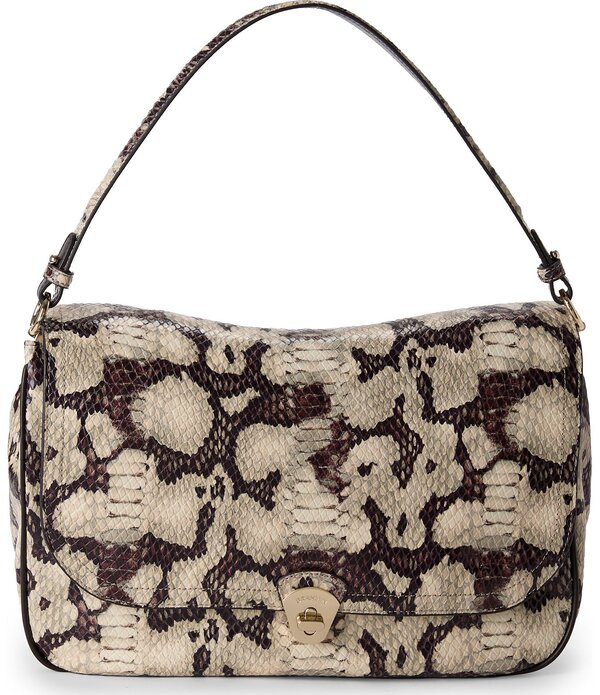 ブランミン レディース 御徒面子 BRAHMIN Mythos Collection Feline Jolene Oversized Snakembossed Slouchy Shoulder Bag Feline