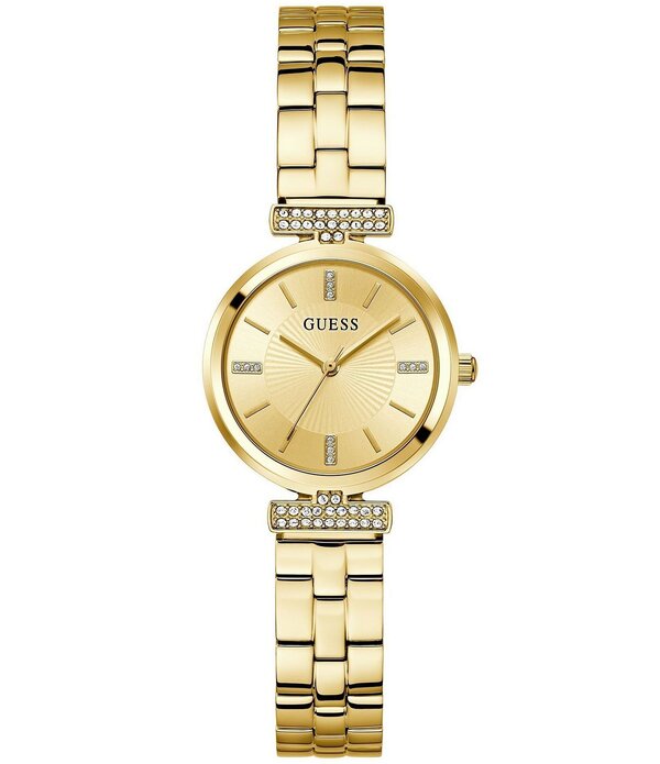ゲス レディース アクセサリー 腕時計 Tシャツ Guess Women's Quartz Analogold Tone Round Stainlessteel Bracelet Watch Gold ゴールド|ReVida 店