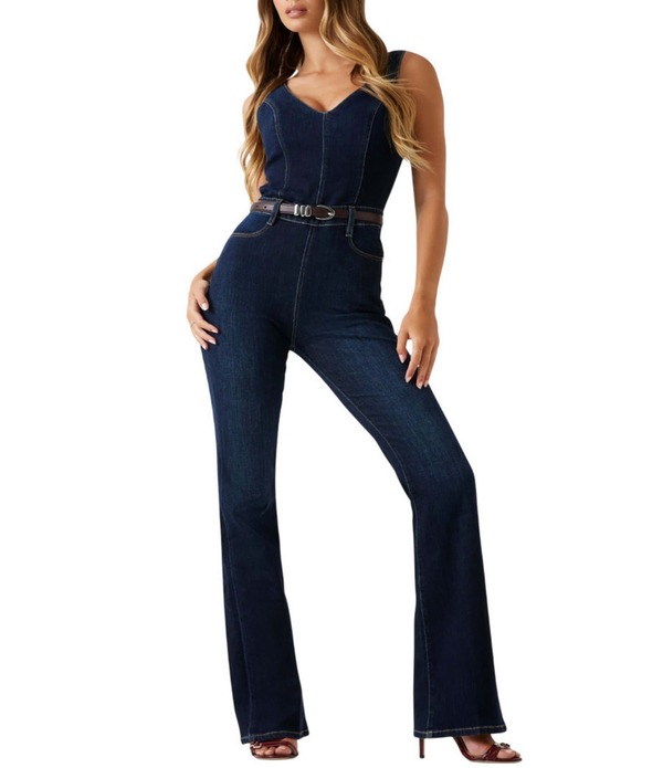 ゲス レディース トップス 飛び降りる背広 ノースリーブ Guessleeveless Layla Jumpsuit Cada
