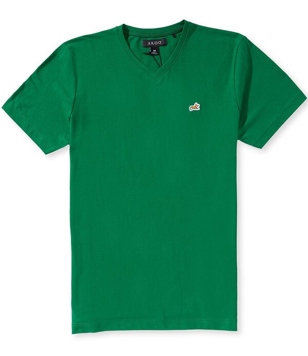 アクー メンズ トップス プルオーバー Vのど首 編み物 AKOO Fox V-Neck Short Sleeve Knit Out-Shirt Verdant Green 緑であること