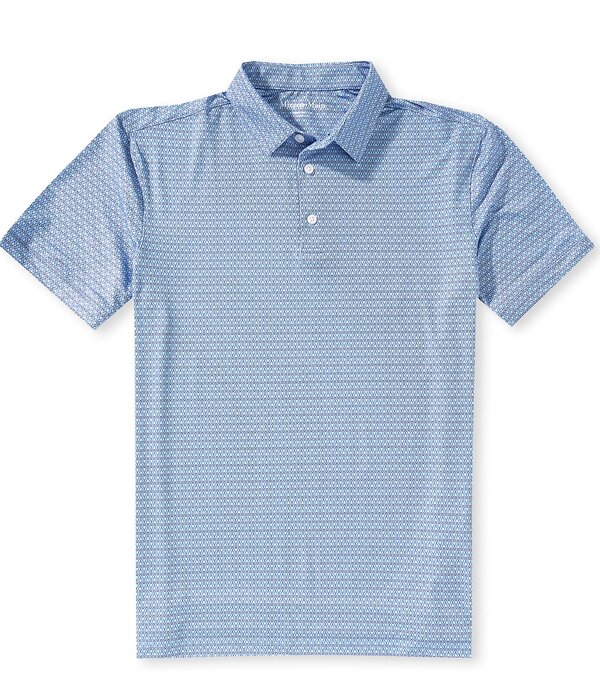 ミズンメイン メンズ トップス プルオーバー Mizzen+Main Versa Club Crest Short Sleeve Polo Shirt Cloud Blue 青色