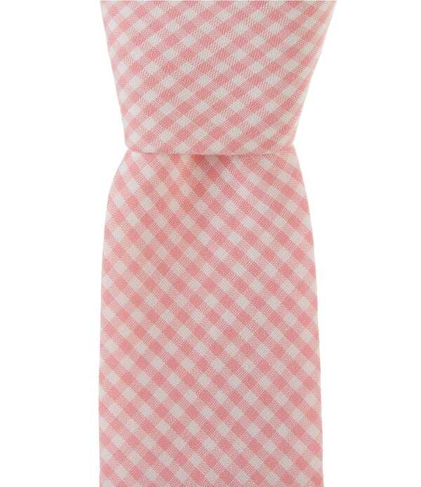 一風変わったペンギン メンズ 付属物 タイ Original Penguin Davis Checked 2 1/2 Woven Tie Pink さくら色