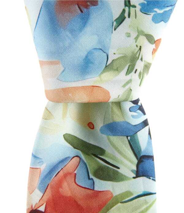 一風変わったペンギン メンズ 付属物 タイ 御花柄 御花 Original Penguin Miltner Floral 2 1/2 Woven Tie Blue Dust 青碧