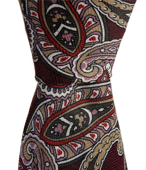 ダニエル クレミュ メンズ 付属品 タイ 地絹 Cremieux Summer Paisley 3/8 Silk Blend Tie Berry