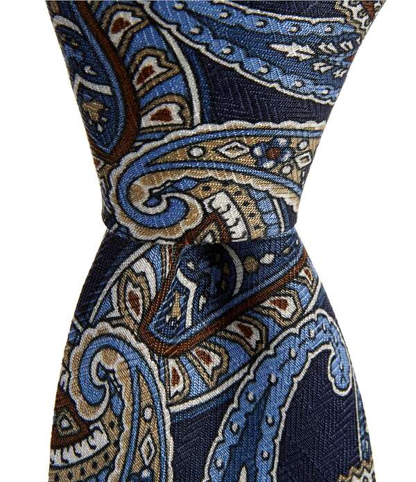 ダニエル クレミュ メンズ 付属品 タイ 地絹 Cremieux Summer Paisley 3/8 Silk Blend Tie Navy 米国海軍