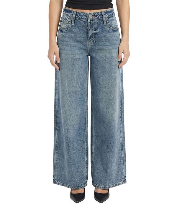 YMI デニム レディース ボトムス ジーンズズボン下 YMI Jeanswear Joey Baggy Loose Jeans Medium Wash