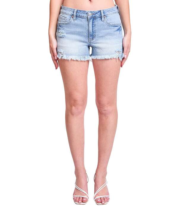 YMI デニム レディース ボトムス 二分の一ズボン下・さる股引き 遊撃手ズボン下 繻子 YMI Jeanswear Luxe Mid Rise Satin Bow Shorts Potassium