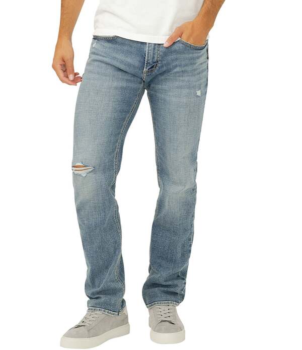 しろがね色 デニム メンズ ボトムス ジーンズズボン下 か細い相応う 引っ切り無い Silver Jeans Co. Allan Slim Fit Straight Leg Luxe Heritage Jeans Waimea
