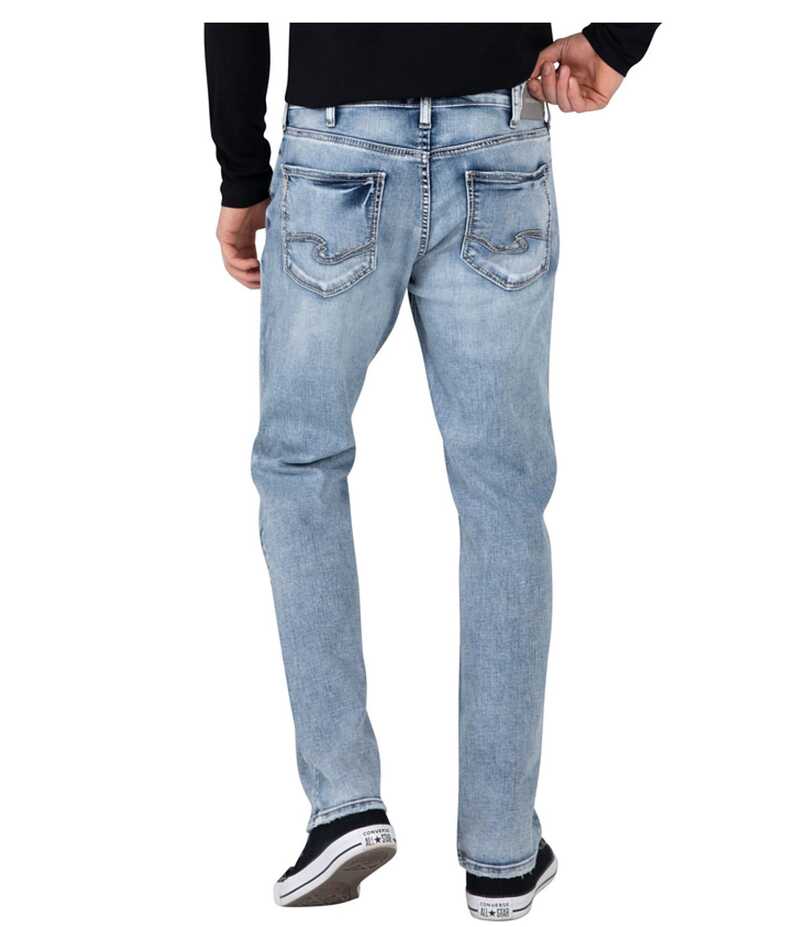 シルバー ジーンズ メンズ ボトムス デニムパンツ Silver Jeans Co. Grayson Performance Stretch Straight Light Wash Jeans Indigo インディゴ