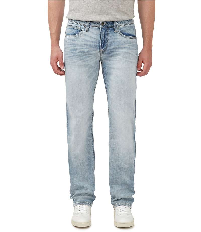 バッファロー・デイビッド・ビトン メンズ ボトムス デニムパンツ ジーンズ Buffalo David Bitton Crinkled Mid Blue Straight-Six Jeans Crinkled Mid Blue ブルー