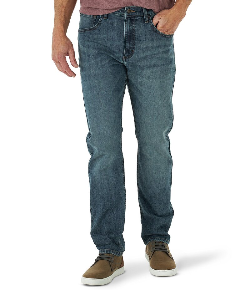 ラングラー メンズ ボトムス デニムパンツ ジーンズ WranglerR Athetic Fit Tapered Leg Flex Jeans Mediterranean