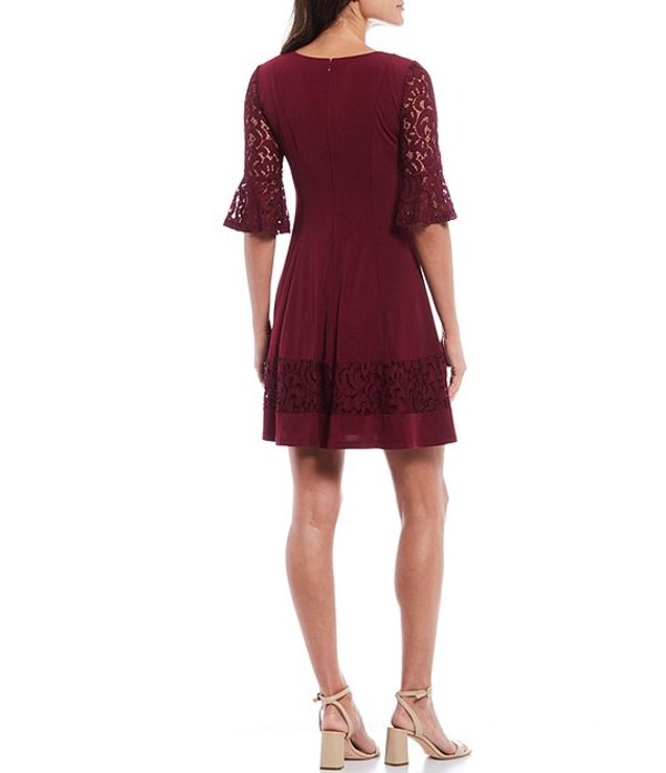 petite bell sleeve dress