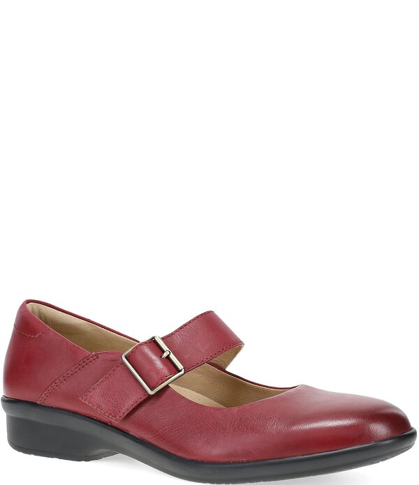 ダンスコ レディース シューズ パンプス なめし革 Dansko Collette Burnished Nubuck Leather Mary Jane Pumps Red 赤いこと