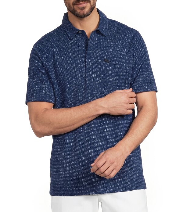 トッミーバハマ メンズ トップス プルオーバー Tommy Bahama Palm Duneshort Sleeve Polo Shirt Bering Blue 青碧