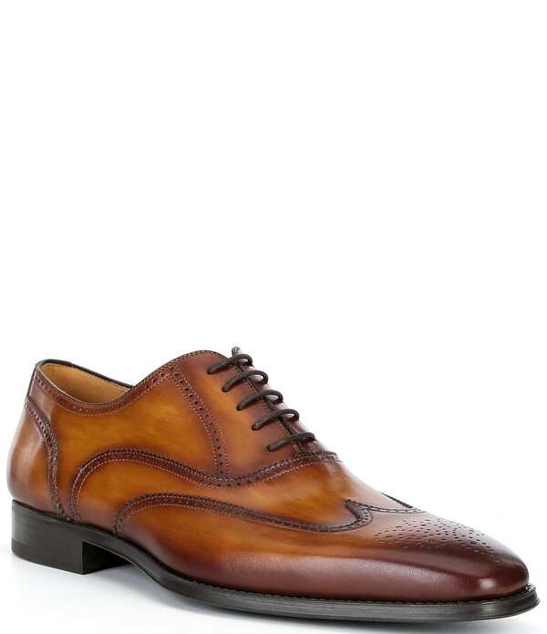 マグナーニ メンズ シューズ ウィングチップ オックスフォード なめし革 Magnanni Men\u0027s Mateo Leather Wingtip Oxfords Cuero
