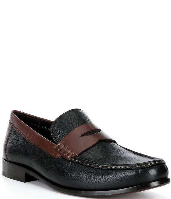 ジョンストンアンドマーフィー メンズ シューズ スリッポン・ローファー Johnston \u0026 Murphy Men\u0027s Humphrey Penny Loafers Black/Brown 黒いこと