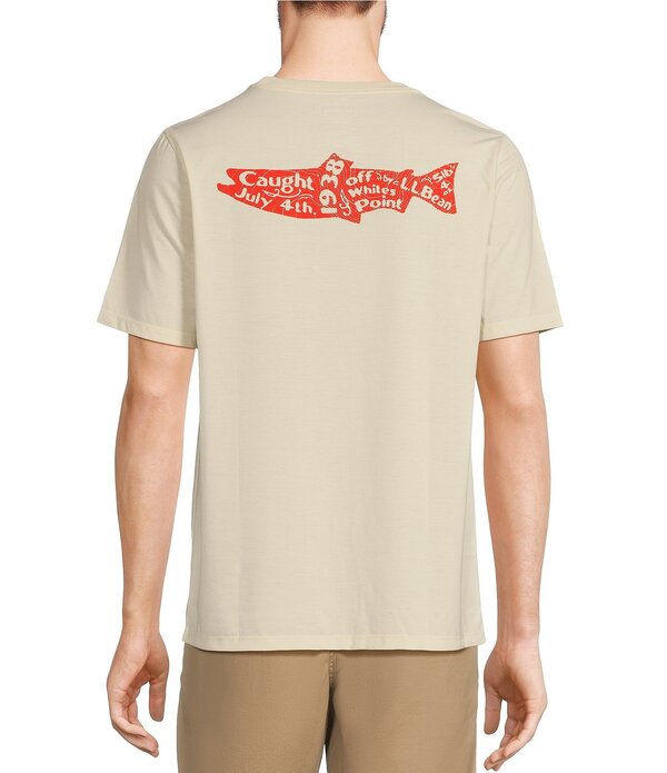 エルエルビーン メンズ トップス プルオーバー グラフィック L.L.Bean Fishingraphic Short Sleeve T-Shirt Antique White 白いこと